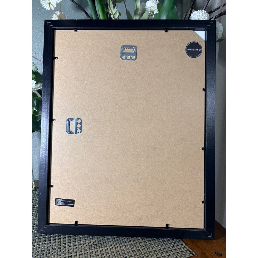 Wall Hanging Black 11x14 Picture Frame, 8X10 with Matting - Picture 2 of 3